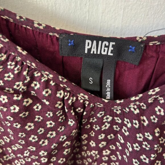 Paige Mini Dress Womens Small Purple Floral Cold Shoulder Lined - Picture 4 of 6